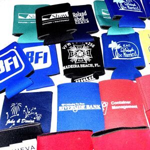 Lot of 28 Koozies: 25 Can Koozies and 3 Bottle Koozies - Mixed Designs